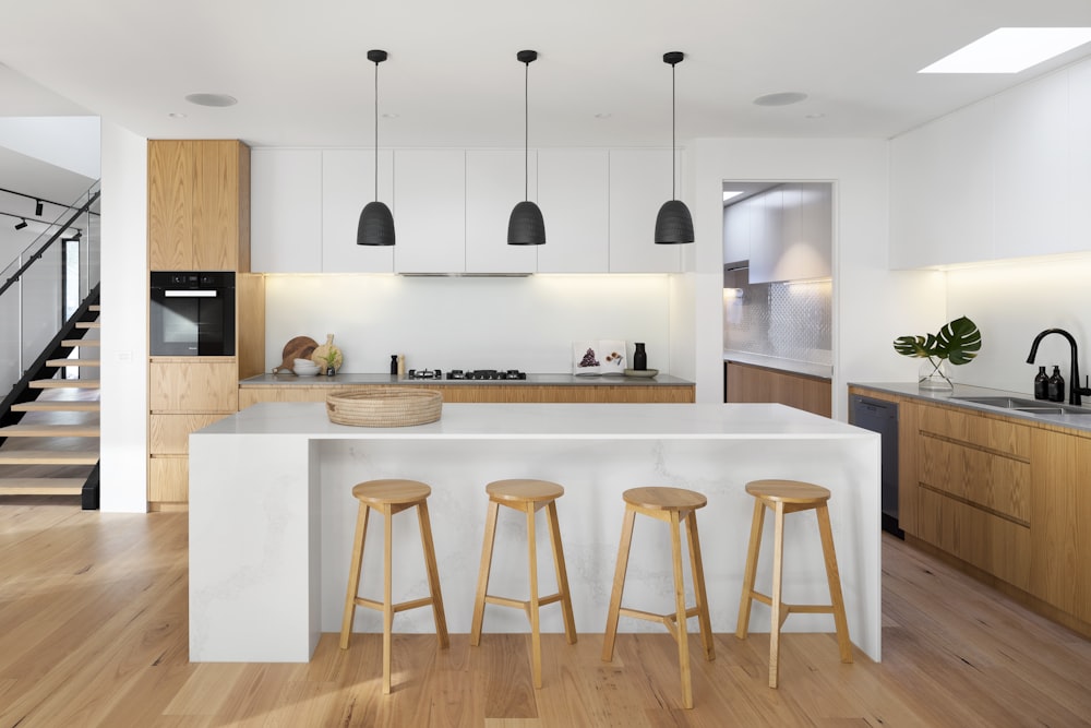 White Modern Kitchen Island